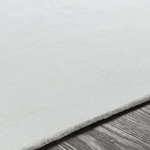 Mark&Day Area Rugs, 8x10 Farnham Solid and Border White Area Rug, White Carpet for Living Room, Bedroom or Kitchen (8' x 10')