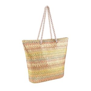 Ayliss Women Tote Handbag Purse Large Woven Summer Beach Top Handle Shoulder Satchel Hobo Bags (Multicolour)