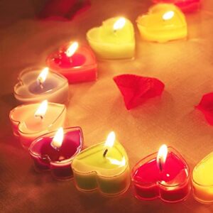 BESPORTBLE LED Tea Lights Heart Shape Tealight Candles Smokeless Tealight Candles Mini Candle for Wedding Decoration 9pcs Dining Room Table Decor