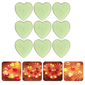 BESPORTBLE LED Tea Lights Heart Shape Tealight Candles Smokeless Tealight Candles Mini Candle for Wedding Decoration 9pcs Dining Room Table Decor