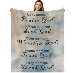 pearden christian gifts for women men religious gifts blanket, inspirational gifts for women, bible verse blanket, christian gifts soft throw blankets 55 x71 inches