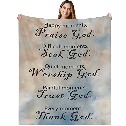 PEARDEN Christian Gifts for Women Men Religious Gifts Blanket, Inspirational Gifts for Women, Bible Verse Blanket, Christian Gifts Soft Throw Blankets 55 x71 Inches