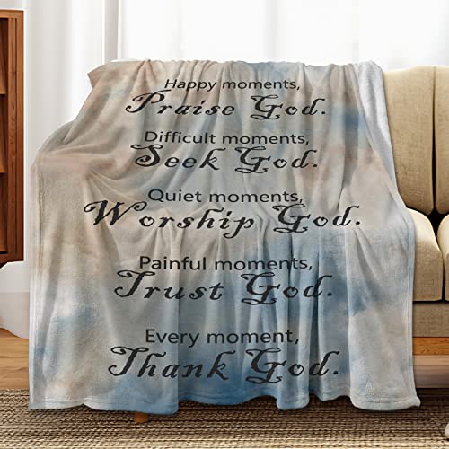 PEARDEN Christian Gifts for Women Men Religious Gifts Blanket, Inspirational Gifts for Women, Bible Verse Blanket, Christian Gifts Soft Throw Blankets 55 x71 Inches