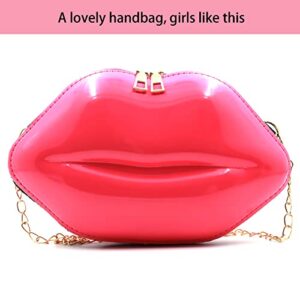 WLC Lip Purse PU Banquet Evening Banquet Bags Young Girl Party Clutch