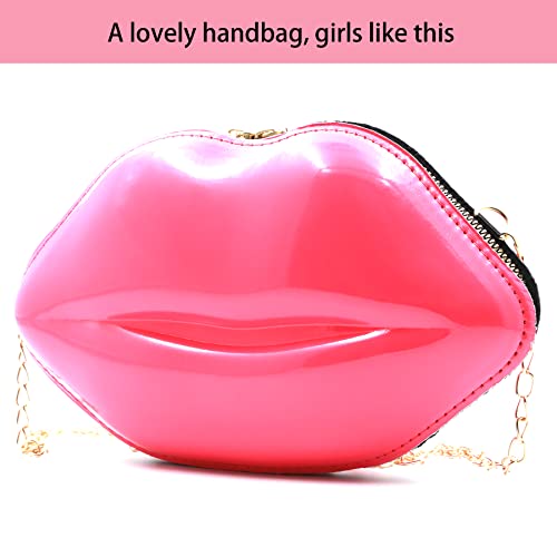 WLC Lip Purse PU Banquet Evening Banquet Bags Young Girl Party Clutch