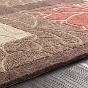 Mark&Day Area Rugs, 8x11 Elk Point Transitional Burnt Orange Area Rug Brown Cream Red Carpet for Living Room, Bedroom or Kitchen (8' x 11')