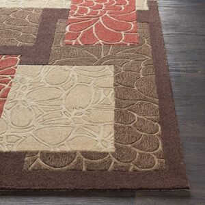 Mark&Day Area Rugs, 8x11 Elk Point Transitional Burnt Orange Area Rug Brown Cream Red Carpet for Living Room, Bedroom or Kitchen (8' x 11')