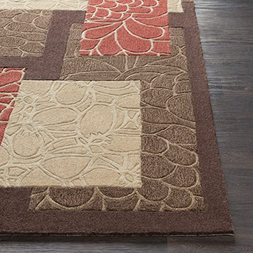 Mark&Day Area Rugs, 8x11 Elk Point Transitional Burnt Orange Area Rug Brown Cream Red Carpet for Living Room, Bedroom or Kitchen (8' x 11')