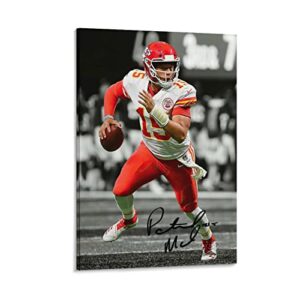 bnzwaa patrick mahomes signed photo decorative painting canvas wall art living room poster bedroom beautification 08x12inch(20x30cm)