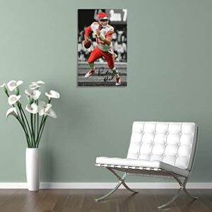 BNZWAA Patrick Mahomes Signed Photo Decorative Painting Canvas Wall Art Living Room Poster Bedroom Beautification 08x12inch(20x30cm)