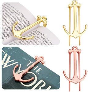2 pieces bookmarks creative bookmark metal page holder for students teachers graduation gifts school office supplies (gold and rose gold)