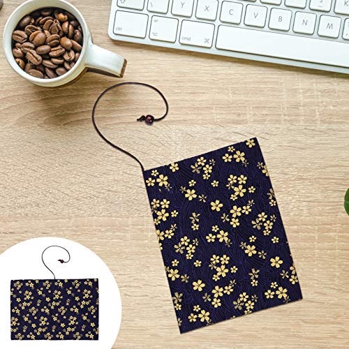 Didiseaon Cherry Blossom Notebook Cover A5 Fabric Book Sleeve Bronzing Floral Journal Cover Book Protector for Student Adult (Blue)