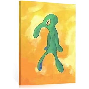 boldcan bold and brash squidward painting 2022 upgrade version canvas wall art for living room bedroom meme posters for home decor office decorations 8×12 inches best gift for men & boyfriend