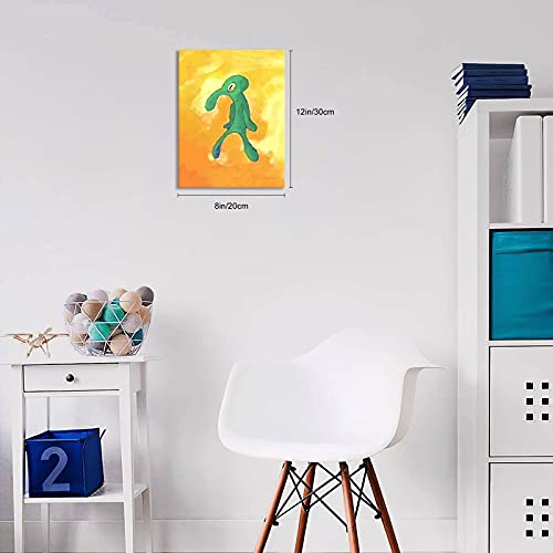 Boldcan Bold and Brash Squidward Painting 2022 Upgrade Version Canvas Wall Art for Living Room Bedroom Meme Posters for Home Decor Office Decorations 8x12 Inches Best Gift for Men & Boyfriend