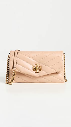 Tory Burch Women's Kira Chevron Chain Wallet, Devon Sand, Tan, One Size