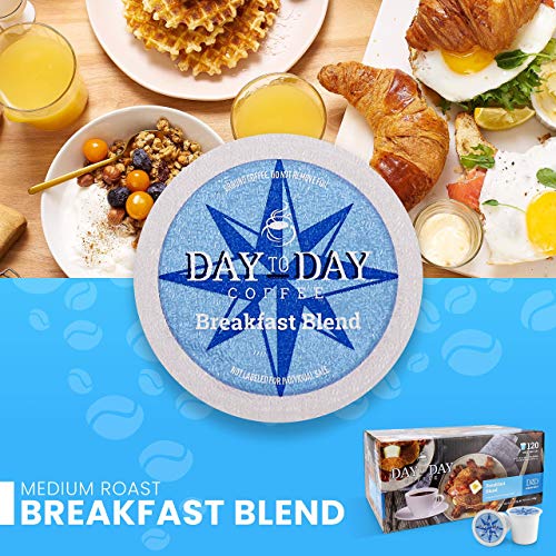 Day To Day 120-Count Breakfast Blend, Medium Roast Single Serve Coffee Pods for K-Cup Keurig Brewers