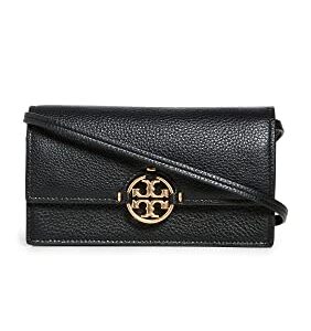 Tory Burch Women's Miller Wallet Crossbody, Black, One Size