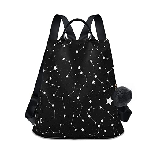 ALAZA Black Star Constellations Women Backpack Anti Theft Back Pack Shoulder Fashion Bag Purse