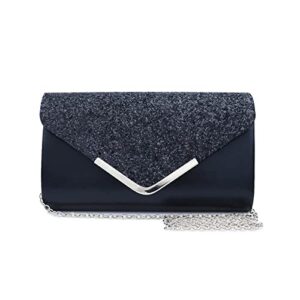 bellawish clutch purses for women wedding bridal evening clutch handbag for parites prom,black 011
