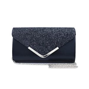 Bellawish Clutch Purses for Women Wedding Bridal Evening Clutch Handbag for Parites Prom,Black 011