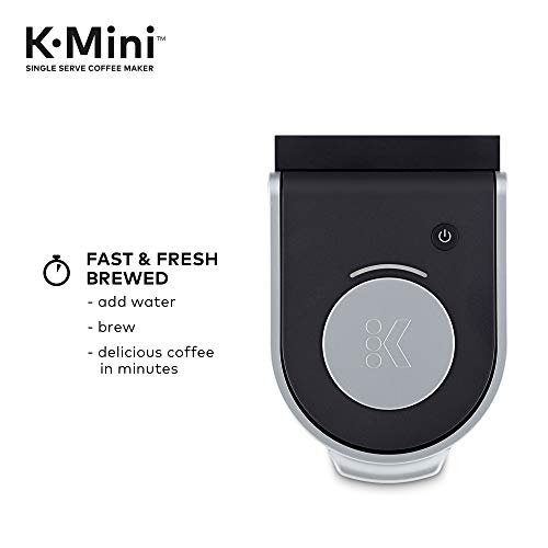 Keurig K-Mini Coffee Maker, Single Serve K-Cup Pod Coffee Brewer, 6 to 12 Oz. Brew Sizes, Black (Renewed)