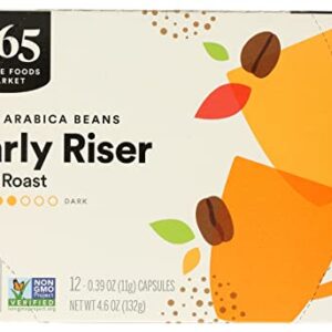 365 by Whole Foods Market, Coffee Early Riser City Roast Pods 12 Count, 4.6 Ounce