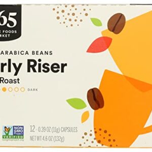 365 by Whole Foods Market, Coffee Early Riser City Roast Pods 12 Count, 4.6 Ounce