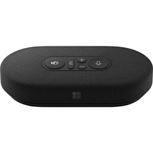 microsoft modern usb-c speaker, certified for microsoft teams, 2- way compact stereo speaker, call controls, noise reducing microphone. wired usb-c connection