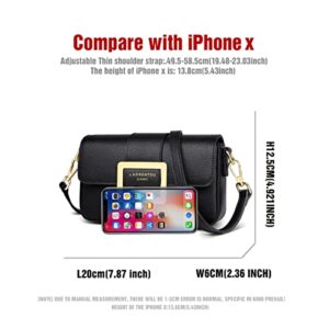 LAORENTOU Cow Leather Small Crossbody Bags for Women Crossbody Handbags Phone Purse Mini Shoulder Bags Clearance