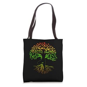 Tree of Life with Woman Yoga Chakra Haka Yoga Tote Bag