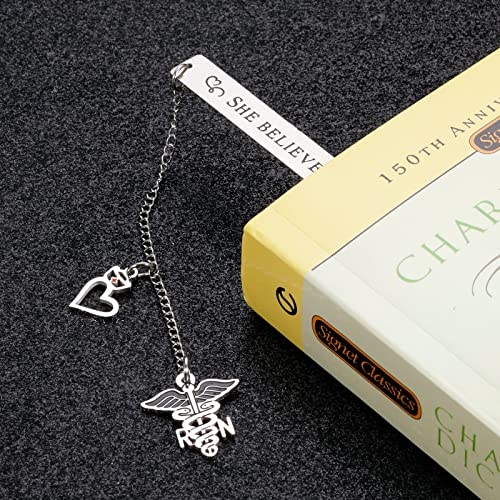 Bookmark Gift for Nurse Women Book Lovers Nurse Week Appreciation Gift for Nurses Practitioner Graduation Gift for Nursing School Students Nurse Day Birthday Christmas Gifts Bulk for Male Female RN