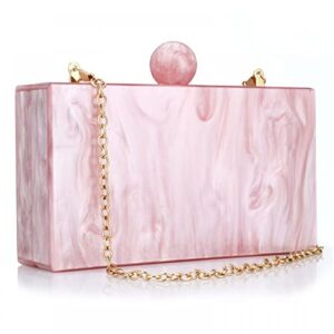 acrylic clutch purse for women evening dress, wedding party square bag evening clutch (pink-01)
