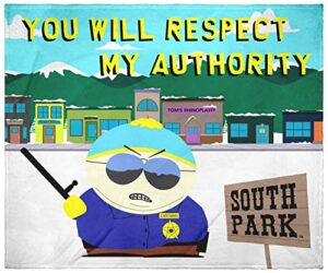 intimo south park cartman you will respect my authority show throw blanket wall scroll