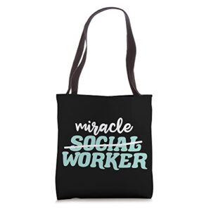 miracle social worker tote bag