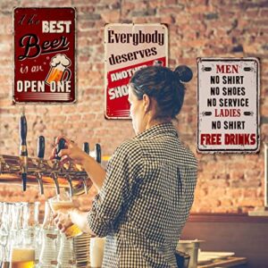 3 Pieces Bar Signs Home Decor Rustic Retro Vintage Design Bar Rules Art Signs Metal Tin Sign Bar Pub Man Cave Poster Tinplate Print for Bar Pub Restaurant Decoration 8 x 12 Inch (Delicate Style)