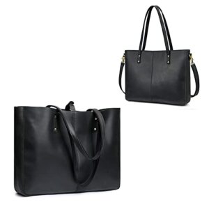 s-zone women genuine leather tote bag shoulder handbag version 1 bundle with version 2 crossbody purse