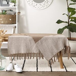 DII Striped Throw Collection Urban Cityscape Border, Stone