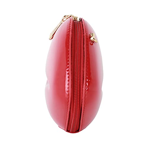 Goclothod Women Lips-shaped Shoulder Bag PU Leather Crossbody Bag Party Evening Handbag