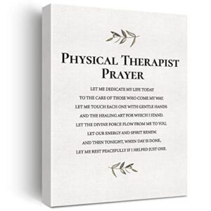 inspirational quote canvas wall art physical therapist prayer canvas print positive therapist painting office home wall decor framed gift 12×15 inch