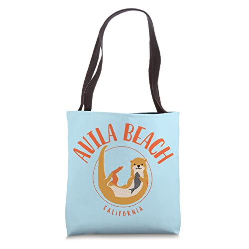 Avila Beach California Sea Otter Design Tote Bag