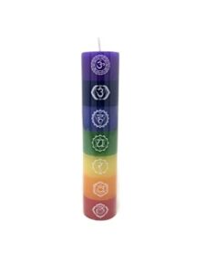 vrinda® 7 chakra scented candle, 7″ (7in1 colors)