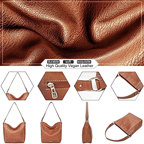 Montana West Purses for Women Vegan Leather Shoulder Purses and Handbags Hobo Bags for Women B2B-MWC-070BR