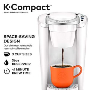 Keurig K-Compact Single-Serve K-Cup Pod Coffee Maker, White