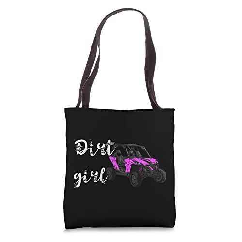 Dirt Girl UTV Quad Lover 4x4 Vehicle Mud Driver SXS Driving Tote Bag