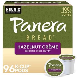 panera bread hazelnut creme coffee, keurig single serve k-cup pods, flavored, 24 count (pack of 4)