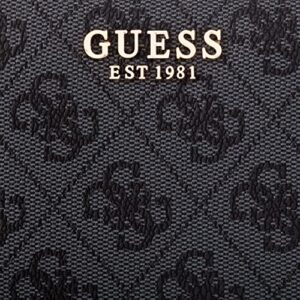 GUESS womens Laurel Small Zip Around Wallet, Coal Logo, one size US