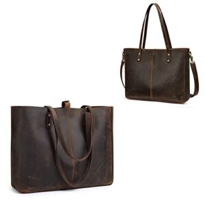s-zone women genuine leather tote bag shoulder handbag version 1 bundle with version 2 crossbody purse