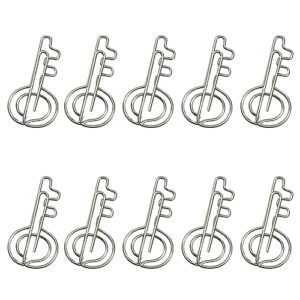 50 piece silver key shape paper clip,plan clip stationery office supplies accessories bookmark gift for paper photo file test paper organization