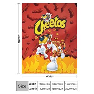 Marcusays Plush Cheeotos Throw Blanket, Fleece Blankets and Throws for Bed, Easy Care Air Conditioning Blanket 40inchx50inch