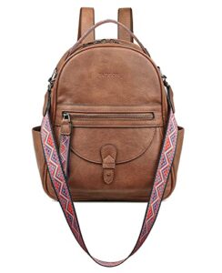 fadeon mini backpack purse for women, designer leather cute roomly small backpacks, ladies shoulder backpack fashion handbag